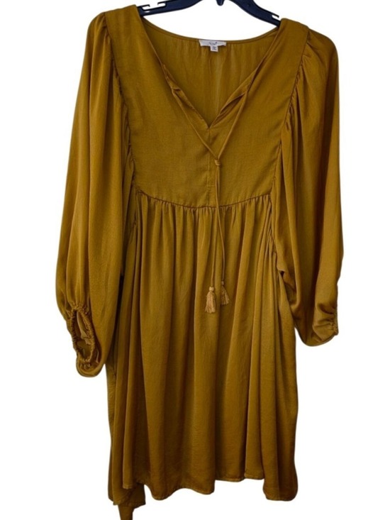 Easel Los Angeles Dresses & Skirts - Easel Los Angeles Dress Large Hot Mustard 3/4 Sleeve
